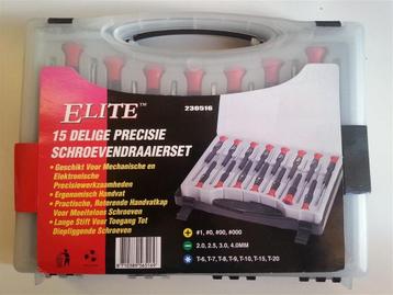 ELITE 15-Delig Precisie Schroevendraaier Set [NIEUW] beschikbaar voor biedingen