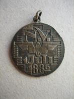 Oude medaille penning spoorwegen tram 1936 zilver, Verzamelen, Spoorwegen en Tramwegen, Ophalen of Verzenden, Gebruikt, Tram, Overige typen