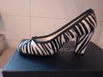 Luxe echt leer pums van PAOLIBALLERINA, 37 zebra print, Pumps, Verzenden, Zwart, Zo goed als nieuw