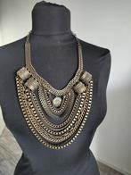 Statement Ketting met Hanger, Sieraden, Tassen en Uiterlijk, Kettingen, Gebruikt, Ophalen of Verzenden, Goud, Overige materialen