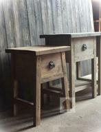 Stoer houten NACHTKASTJE * oud,sober * Huisje Sfeer, Minder dan 45 cm, Nieuw, Hout, 55 tot 70 cm