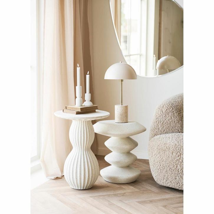 Blackburn Bijzettafel - Wit, Modern Design, Huis en Inrichting, Tafels | Bijzettafels, Nieuw, Rond, Minder dan 45 cm, Minder dan 55 cm