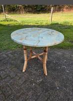 Vintage Rotan tafel 1986, Tuin en Terras, Tuintafels, Ophalen, Rond