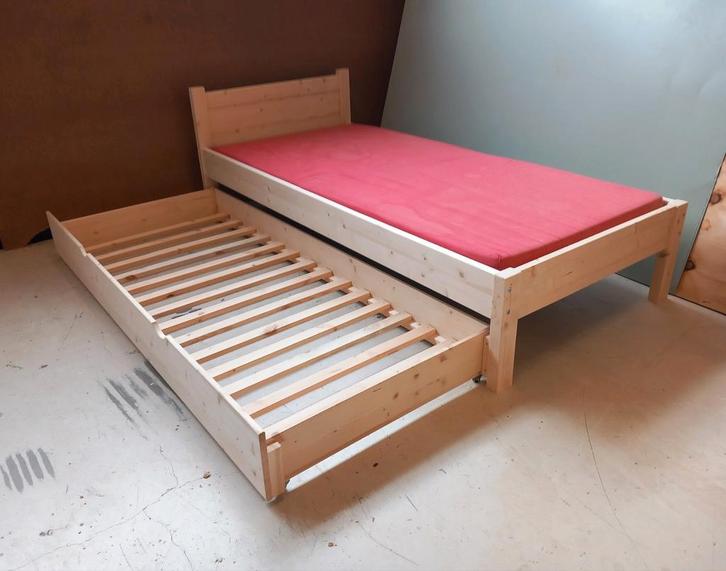 Bed Sal MET onderbed 90x 200/210/220 ACTIE!, Huis en Inrichting, Slaapkamer | Bedden, Nieuw, Eenpersoons, 90 cm, 210 cm, Hout