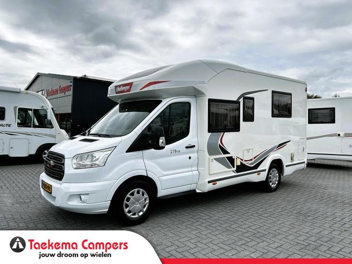 Challenger Quartz 278 EB /Queensbed/Hefbed/6.50m/2016/uniek, Caravans en Kamperen, Campers, Bedrijf, tot en met 4, Half-integraal