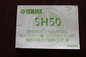 Yamaha SH50 1989 scooter instructie boekje owner's manual beschikbaar voor biedingen