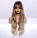 Bruine Met Blonde Lange Pruik Met Slag Bruin Ombre Dames, Sieraden, Tassen en Uiterlijk, Uiterlijk | Haarverzorging, Verzenden