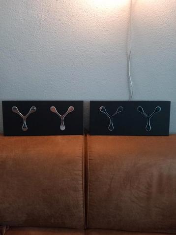 2x Tomasucci design kapstok met verchroomde metalen haken. beschikbaar voor biedingen
