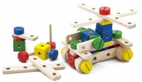 Viga Toys 53-delige constructieset van duurzaam hout  In uit, Kinderen en Baby's, Speelgoed | Houten speelgoed, Zo goed als nieuw