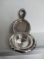 Verzilverd theezeefjes met gaas, en lekbakje., Ophalen of Verzenden