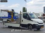Iveco Daily 35S14 Kraanwagen Open Laadbak Hyva HA15 Euro6 3,, Auto's, Stof, Euro 6, Iveco, Wit