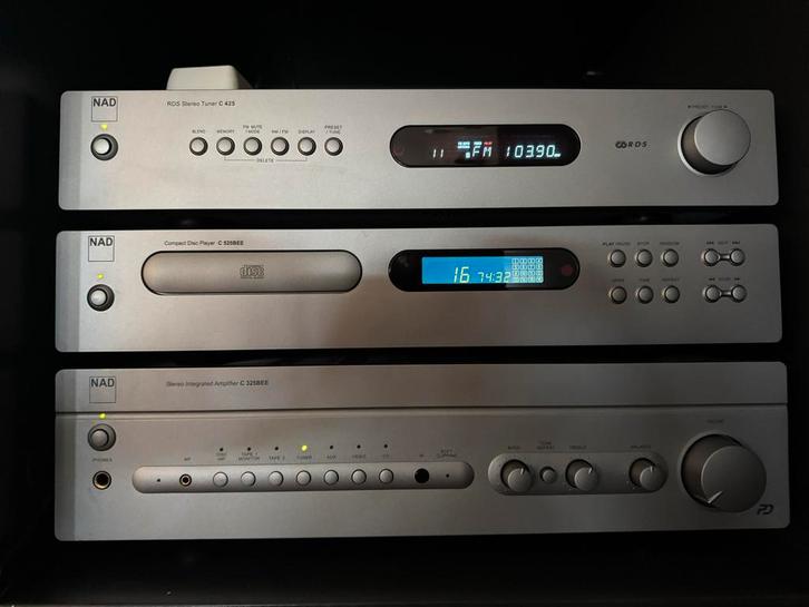 Set: NAD Versterker, Tuner & CD-speler - C325 - C425 - C525, Audio, Tv en Foto, Versterkers en Receivers, Zo goed als nieuw, Overige merken