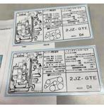2x Mk4 Toyota Twin Turbo Supra 2JZ-GTE engine motor sticker, Ophalen of Verzenden, H, H, H