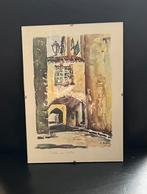 Aquarel van J. Svein; ingelijst; zgan, Ophalen of Verzenden