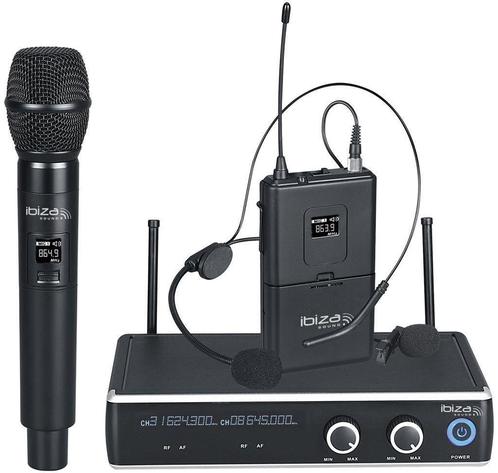 Draadloze headset UHF en 1 hand microfoon 863.9 & 864.9MHZ, Muziek en Instrumenten, Microfoons, Nieuw, Zangmicrofoon, Draadloos