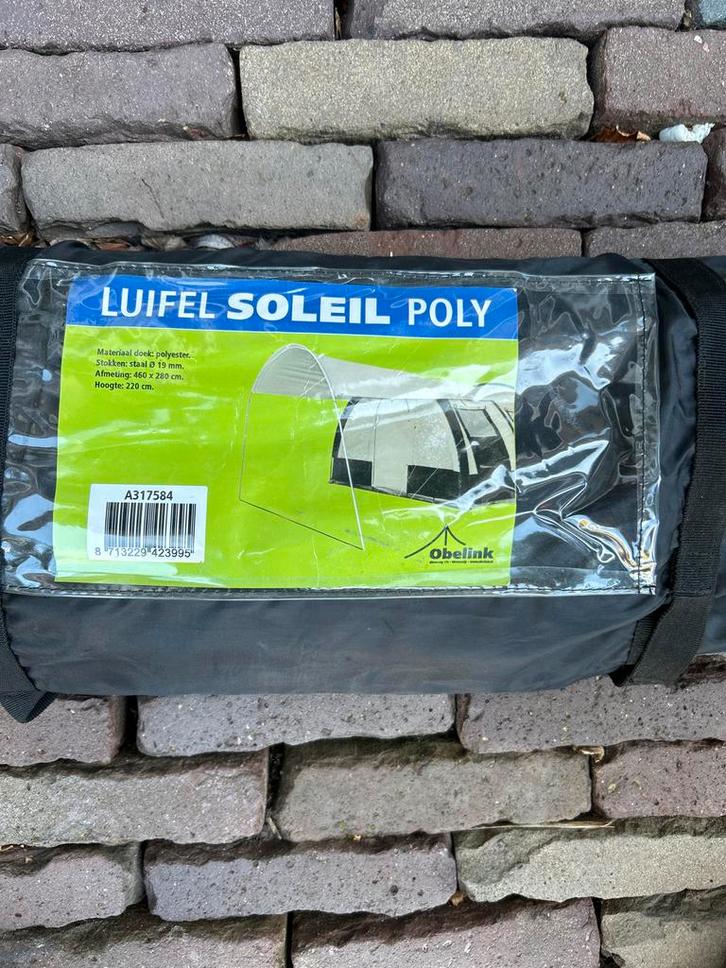 Obelink Luifel Soleil Poly - Zo Goed Als Nieuw, Caravans en Kamperen, Tenten, Zo goed als nieuw, Ophalen