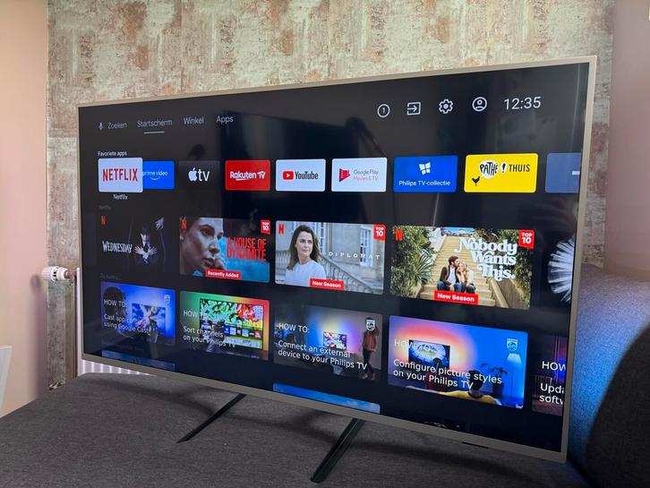 Philips 55" 4K Smart TV Ambilight, Audio, Tv en Foto, Televisies, Zo goed als nieuw, LED, 100 cm of meer, 4k (UHD), Philips, 50 Hz