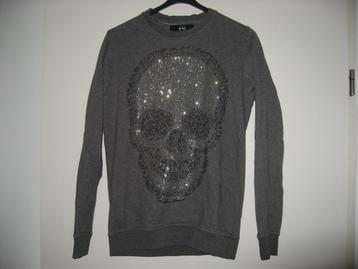 zgan lichtgrijze strass Skull sweater My Brand , mt S beschikbaar voor biedingen