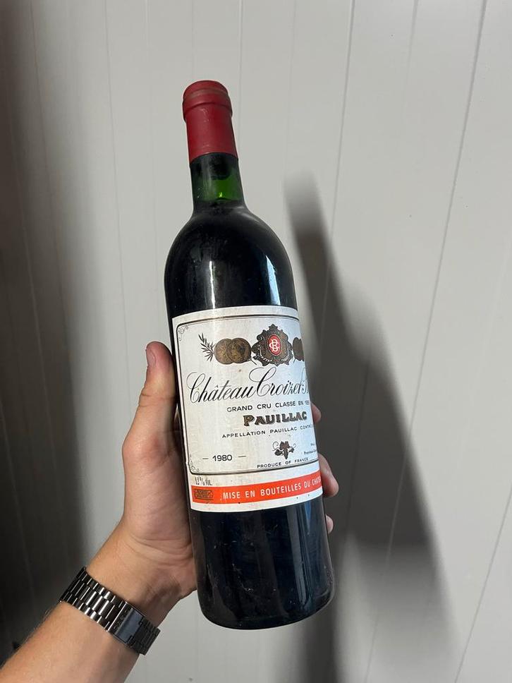Grand Cru - Chateau Croizet Bages - Pauillac - 1980, Verzamelen, Wijnen, Nieuw, Rode wijn, Frankrijk, Vol, Ophalen of Verzenden