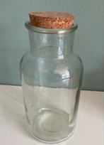 Glazen Fles met Kurk, Overige kleuren, Ophalen of Verzenden, Minder dan 50 cm, Glas