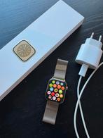 Apple Watch Series 8 (45mm) Steel Gold Milanese, 2x gedragen, Ophalen, Apple Watch ⌚️, IOS, Zo goed als nieuw