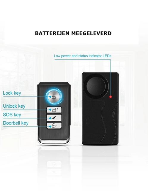 alarm fiets Draadloos - Trillings - fiets - Scooter - alarm, Fietsen en Brommers, Fietsaccessoires | Fietssloten, Nieuw, Overige fietssloten