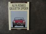 Alfa Romeo Giulietta Spider boek, Alfa Romeo, Ophalen of Verzenden, Zo goed als nieuw