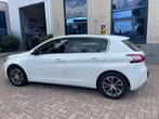 Peugeot 308 1.2 PureTech Allure- cam-pano-trekhaak-pdc, Gebruikt, Leder en Stof, Wit, Origineel Nederlands