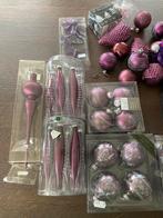 Kerstballen paars en aubergine, Diversen, Kerst, Ophalen of Verzenden, Zo goed als nieuw
