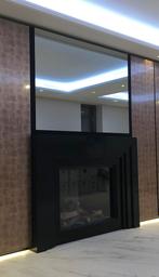 Cinewall centerpiece met open haard en OLED TV, Huis en Inrichting, Haarden, Ophalen, Gebruikt, Inbouwhaard, Gashaard
