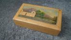 Houten Lakdoosje kistje opbergkistje 17 x 9 cm en 4,5 hoog, Antiek en Kunst, Antiek | Woonaccessoires, Ophalen of Verzenden