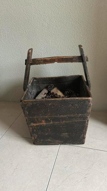 Authentieke oosterse houten rijstbak/graanbak/houten bak beschikbaar voor biedingen