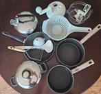 steelpan, fluitketel etc. zie foto's, Huis en Inrichting, Keuken | Potten en Pannen, Ophalen, Gebruikt, Rvs, Pannenset