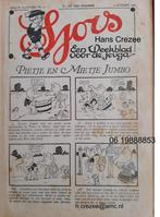 gezocht oud stripblad jeugdblad tijdschrift Sjors 1930 1931, Gelezen, Frans Piët, Ophalen of Verzenden, Eén stripboek
