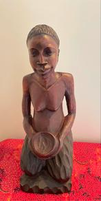 Afrikaans Houten Beeld - Handgesneden - 57cm, Ophalen of Verzenden