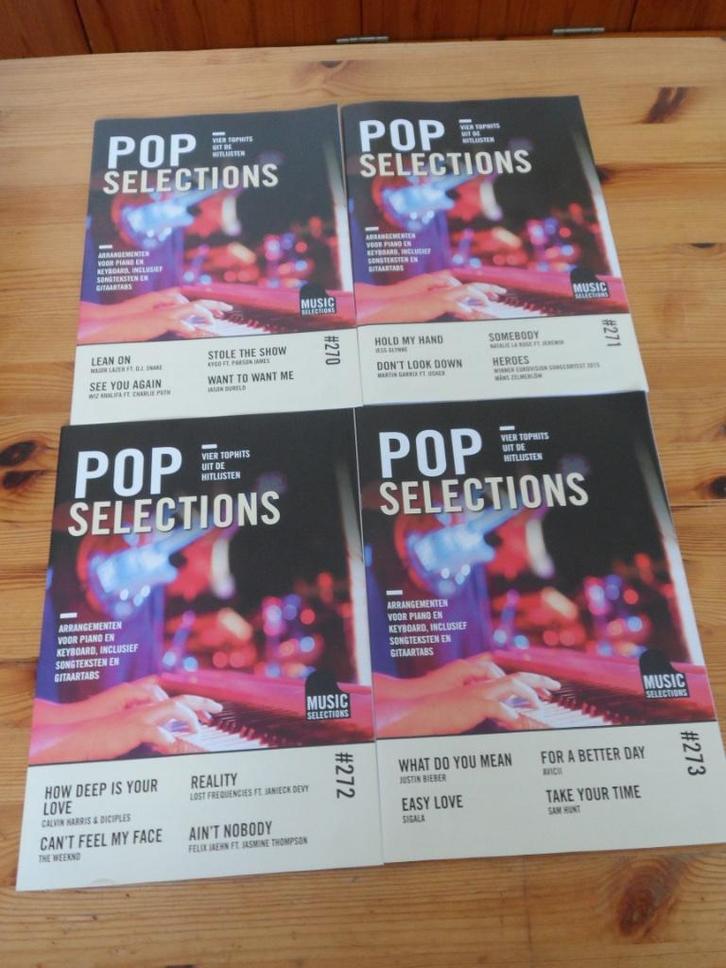 Pop Selections - 270 / 271 / 272 / 274 en 276 t/m 279 , Muziek en Instrumenten, Bladmuziek, Nieuw, Artiest of Componist, Populair