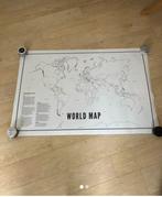 Wereldkaart van Wijck 90 x 60 cm, Nieuw, Ophalen of Verzenden, Schilderij, 75 tot 100 cm