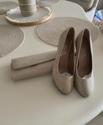 Glitterschoenen G.G. Shoes en bijpassende tas, Pumps, Beige, Ophalen of Verzenden, Zo goed als nieuw