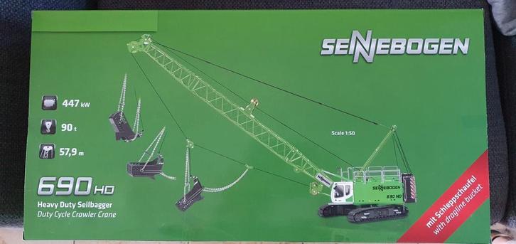 SENNEBOGEN 690HD dragline draadkraan Ros, nieuw, Hobby en Vrije tijd, Modelauto's | 1:50, Nieuw, Bus of Vrachtwagen, Ophalen of Verzenden