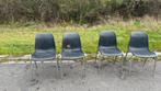 kantine stoelen opstabelbaar, Ophalen, Kunststof, Gebruikt, Zwart