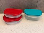 Tupperware Kombismart stapelbare bewaarbakken, Ophalen of Verzenden, Gebruikt, Blauw, Overige typen