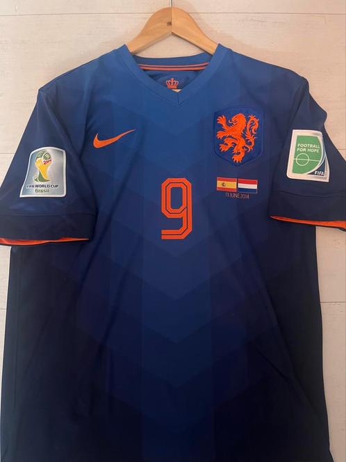 Nederlands elftal Shirt Van Persie, Kleding | Heren, T-shirts, Gedragen, Maat 48/50 (M), Blauw, Ophalen of Verzenden