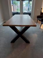 Massief eiken tafel 220cm lang, Huis en Inrichting, Ophalen, 100 tot 150 cm, Eikenhout, 200 cm of meer
