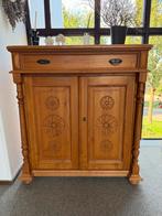 Massief Kastanjehouten Meidenkast - 2 Deurs, 1 Lade, Ophalen, Klassiek, 50 tot 100 cm, Zo goed als nieuw