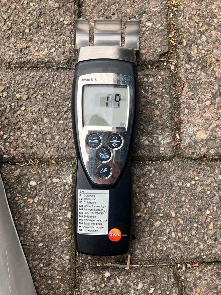 Testo 616 Vochtmeter - Nauwkeurige meting, Doe-het-zelf en Verbouw, Meetapparatuur, Gebruikt, Vocht of Vloeistof, Ophalen of Verzenden