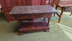 Mahonie Empire side table marmer blad, Antiek en Kunst, Ophalen