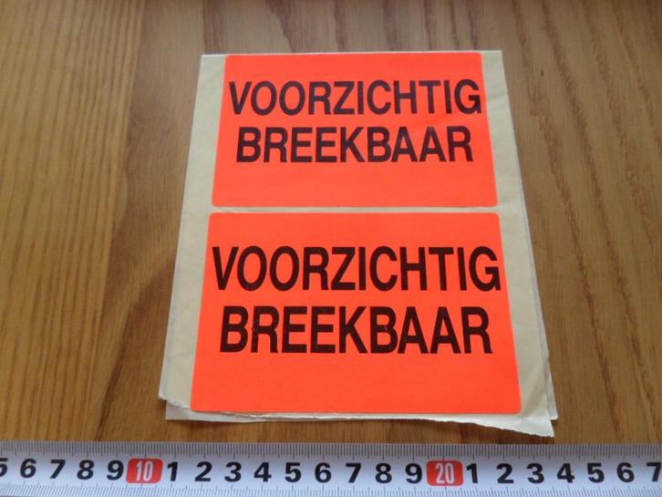 sticker Voorzichtig Breekbaar, Verzamelen, Stickers, Zo goed als nieuw, Bedrijf of Vereniging, Ophalen