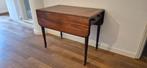 Antieke sidetable uitklapbaar op wieltjes, Huis en Inrichting, Tafels | Sidetables, Ophalen, Gebruikt, 100 tot 150 cm, Kersenhout