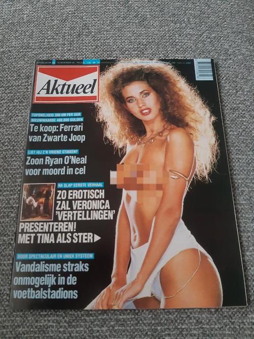 46.Aktueel 1986. Veronica. Ryan O'Neal. Ringo Starr. James B, Verzamelen, Tijdschriften, Kranten en Knipsels, Tijdschrift, 1980 tot heden
