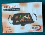 Captain Cook elektrische Tafelgrill 28x28cm bakplaat, Witgoed en Apparatuur, Ophalen of Verzenden, Vaatwasmachinebestendig, Zo goed als nieuw